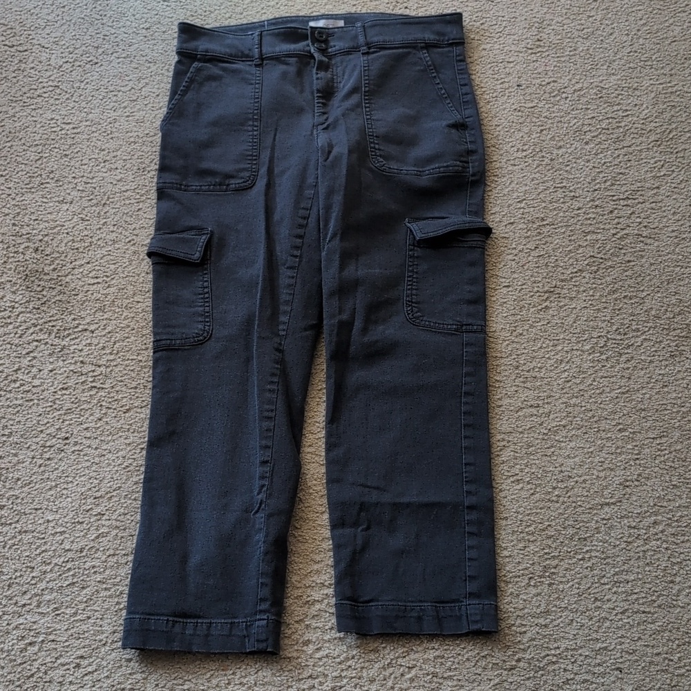 Loft Outlet Straight Crop Black Jeans Size 6 - Picture 4 of 8